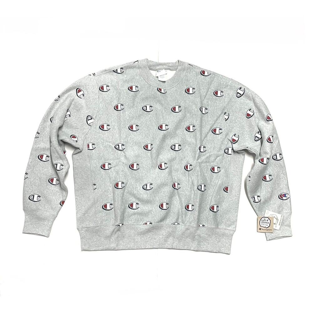 Champion Reverse Weave Crewneck Sweatshirt 2XL XXL Scribble Logo NWT Mens